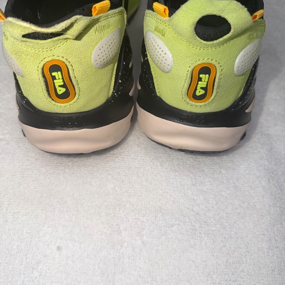 Fila Multi-Panel Athletic Sneakers in Black, Gray, Cream & Neon Green main image 6